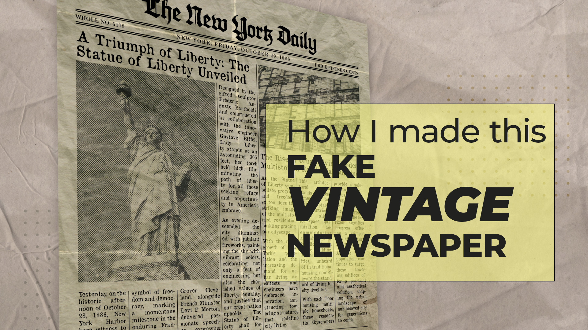 How I Made This Fake Vintage Newspaper